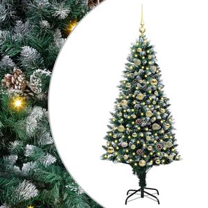 vidaXL &Aacute;rvore de Natal Artificial Verde 150 cm PVC, A&ccedil;o e Pl&aacute;stico