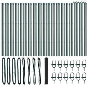 vidaXL Poste de Cerca Cinzeto