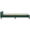 vidaXL Estrutura de cama sem colch&atilde;o 90x190 cm veludo verde-escuro