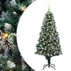 vidaXL &Aacute;rvore de Natal Artificial Verde 180 cm PVC e A&ccedil;o e Pl&aacute;stico