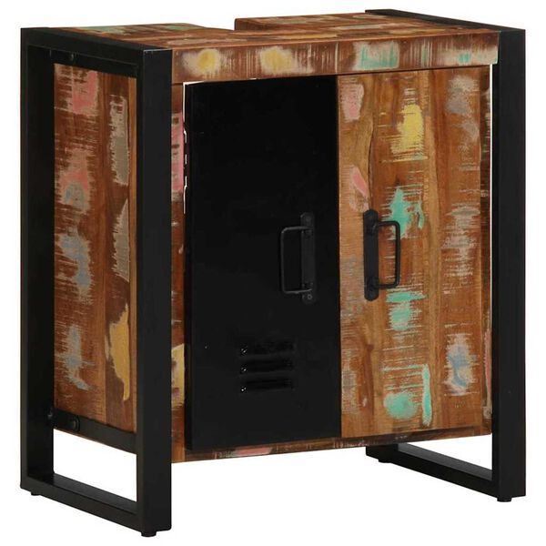 vidaXL Conjunto de M&oacute;veis para Banheiro 4 pcs Madeira Refor&ccedil;ada S&oacute;lida