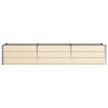 vidaXL Floreira Ivory 240 x 80 x 45 cm A&ccedil;o