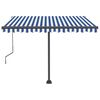vidaXL Toldo autom&aacute;tico independente 350x250 cm azul e branco