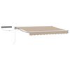 vidaXL Toldo Retr&aacute;til El&eacute;trico Bege e Branco 3,5 x 2 m