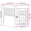 vidaXL Móvel casota para cão 55x80x68 derivados madeira cinza sonoma