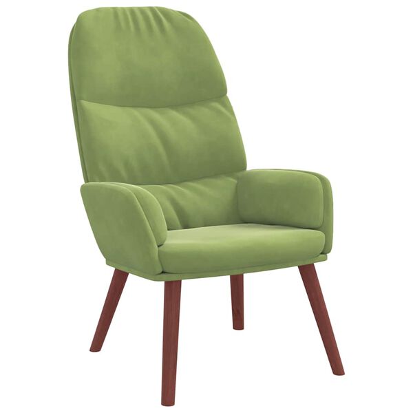 vidaXL Cadeira de descanso veludo verde-claro