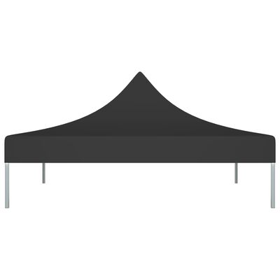 vidaXL Teto para tenda de festas 3x3 m 270 g/m² preto
