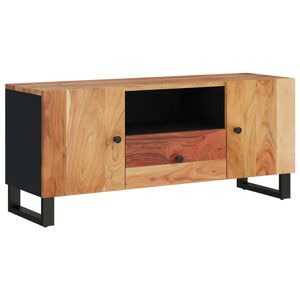 vidaXL M&oacute;vel de TV 105x33,5x46 cm ac&aacute;cia maci&ccedil;a/derivados madeira