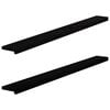 vidaXL Soleiras da janela 2 pcs 160x15x2 cm carvalho castanho-preto