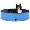 vidaXL Piscina para c&atilde;es dobr&aacute;vel 120x30 cm PVC azul