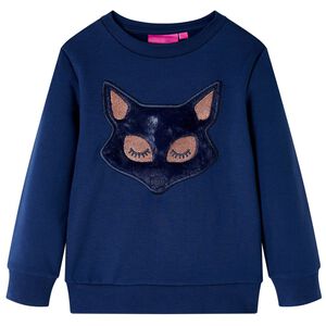 vidaXL Sweatshirt para crian&ccedil;a azul-marinho 116