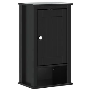 vidaXL M&oacute;vel de parede p/ WC BERG 40x27x71,5 cm pinho maci&ccedil;o preto