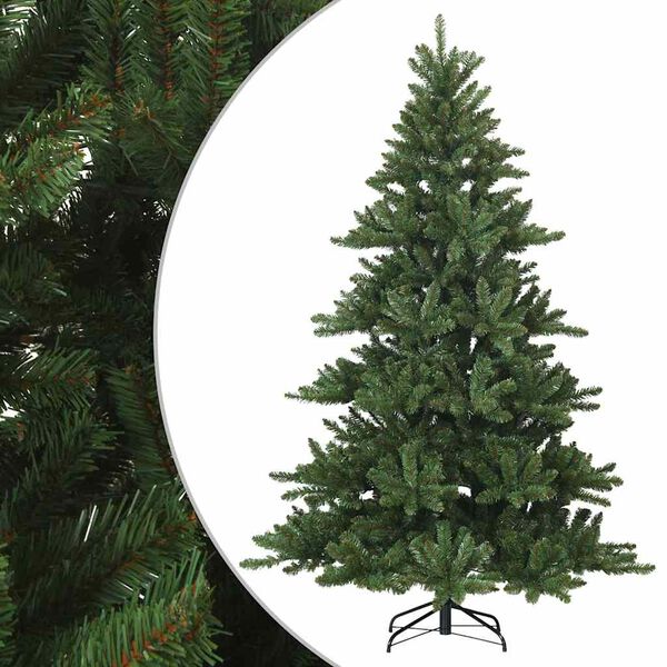 vidaXL &Aacute;rvore de Natal Articulada Artificial Verde 240 cm PVC, a&ccedil;o