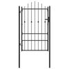 vidaXL Port&atilde;o de Cerca ASTEN 100 x 150 cm Metal Preto Tranc&aacute;vel