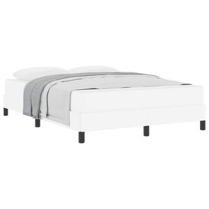 vidaXL Estrutura da Cama com colch&atilde;o Branco Puro 160 x 200 cm tecido