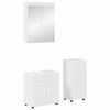 vidaXL Conjunto de M&oacute;veis para Banheiro TULUM 3 unid. Branco Brilhante