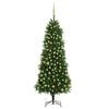 vidaXL &Aacute;rvore Natal artificial pr&eacute;-iluminada c/ bolas 240 cm verde
