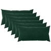 vidaXL Almofada com travesseiro HEERLEN 6 unid. Verde-Escuro Veludo