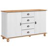 vidaXL Buffet ASKIM 133,5 x 40 x 79 cm Madeira de pinho maci&ccedil;a