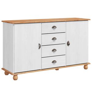 vidaXL Buffet ASKIM 133,5 x 40 x 79 cm Madeira de pinho maci&ccedil;a