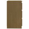 vidaXL Mesa de cabeceira 60x36x64 cm pinho maci&ccedil;o castanho mel