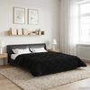 vidaXL Duvet de Ano Inteiro Colchonete Preto 200 x 220 cm