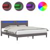 vidaXL Estrutura da Cama Cinzento 180 x 200 cm Couro Sint&eacute;tico