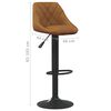 vidaXL Bancos de bar 2 pcs veludo castanho