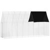 vidaXL Gaiola para Coelhos Prateado 400 x 100 x 210 cm A&ccedil;o Galvanizado