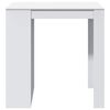 vidaXL Mesa de bar 102x70x103,5 cm derivados de madeira branco
