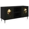 vidaXL Gabinete para TV BREMEN 102 x 33 x 51 cm Carvalho Preto
