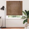 vidaXL Estores de rolo com cortinas Manual Castanho 150 x 220 cm Bambu