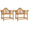 vidaXL Cadeiras de jardim 2 pcs 91x62x94 cm madeira de teca maci&ccedil;a