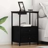 vidaXL Arm&aacute;rio de Cabeceira com gaveta Carvalho Preto 40 x 31 x 60 cm