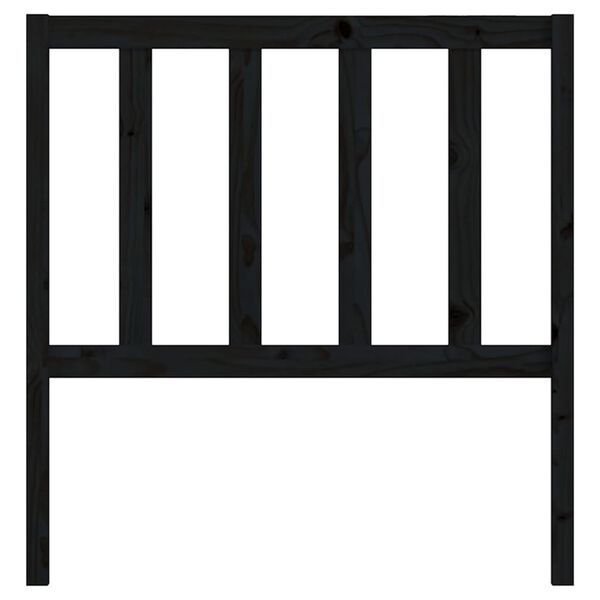 vidaXL Cabeceira de cama 106x4x100 cm pinho maci&ccedil;o preto