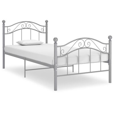 vidaXL Estrutura de cama 90x200 cm metal cinzento