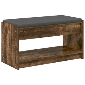 vidaXL Banco de Hall Carvalho Fumado 83 x 38 x 45 cm