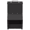 vidaXL Comedouro para galinha Preto 20 x 25 x 35 cm