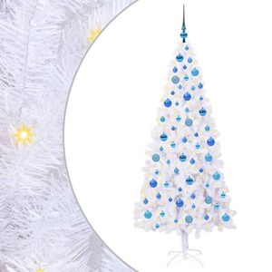 vidaXL &Aacute;rvore de Natal Artificial com 300 LEDs Branco 180 cm PVC e A&ccedil;o