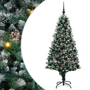 vidaXL &Aacute;rvore de Natal Artificial Verde 180 cm PVC, A&ccedil;o e Pl&aacute;stico