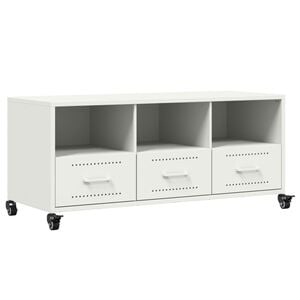 vidaXL M&oacute;vel de TV 100,5x39x43,5 cm a&ccedil;o branco