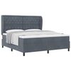 vidaXL Cama Box com colch&atilde;o Cinza Escuro 200 x 180 cm Poli&eacute;ster