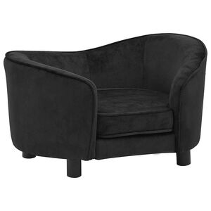 vidaXL Sof&aacute; para c&atilde;es 69x49x40 cm pel&uacute;cia preto