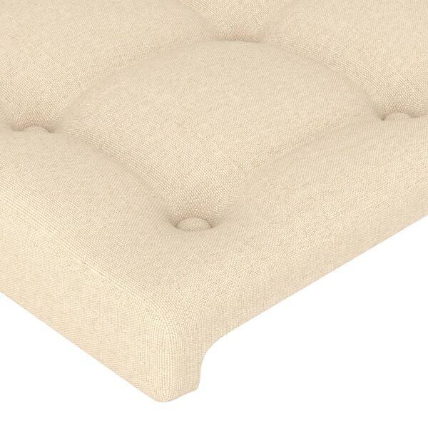 vidaXL Cabeceira de cama 2 pcs tecido 72x5x78/88 cm creme