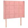 vidaXL Cama box spring c/ colch&atilde;o/LED 100x200 cm veludo rosa