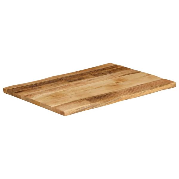vidaXL Tampo de mesa c/ borda viva 80x60x3,8cm mangueira &aacute;spera maci&ccedil;a