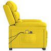 vidaXL Poltrona elevat&oacute;ria de massagens tecido amarelo-claro