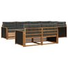 vidaXL Conjunto de Sof&aacute;s para Exterior 7 unid. Natural e Antracite