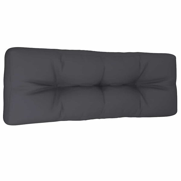 vidaXL Almofad&atilde;o para sof&aacute; de paletes 120x40x12 cm tecido antracite