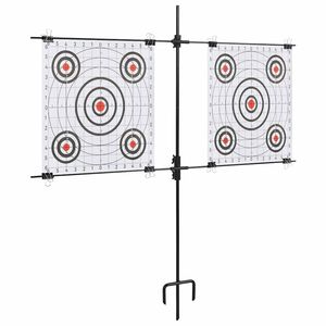 vidaXL Suporte p/ alvo de papel com pap&eacute;is de tiro ao alvo 78x76cm a&ccedil;o
